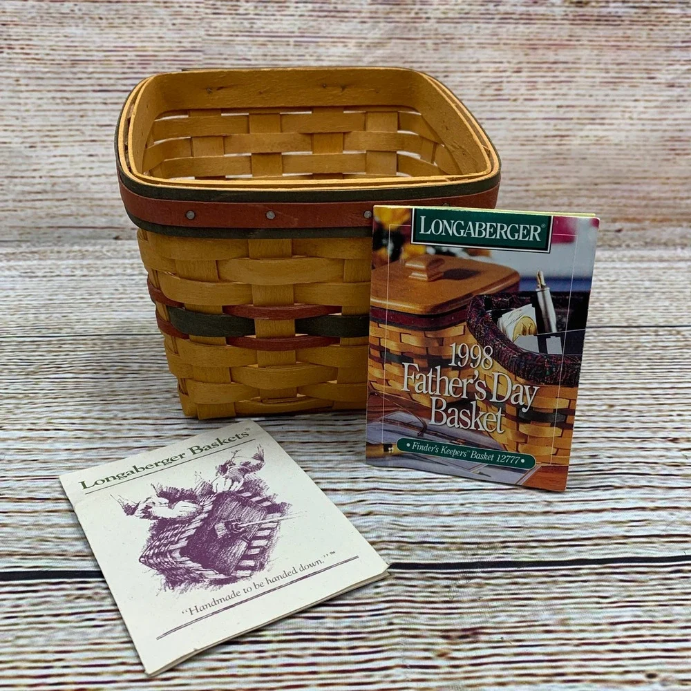 Longaberger 1998 Father's Day Finder's‎ Keepers Basket Handwoven Collectible